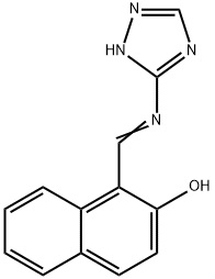 1-[(E)-(1H-1,2,4-Triazol-3-ylimino)methyl]-2-naphthol 结构式