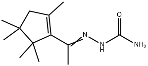 Methyl(2,4,4,5,5-pentamethyl-1-cyclopenten-1-yl) ketone semicarbazone 结构式