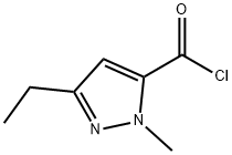 1H-Pyrazole-5-carbonyl chloride, 3-ethyl-1-methyl- (9CI) 结构式