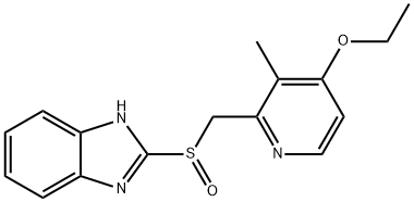 2-[(4-ETHOXY-3-METHYL-2-PYRIDINYL)-METHYLSULFINYL]-BENZIMIDAZOLE 结构式