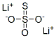 dilithium thiosulphate 结构式