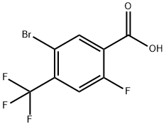 5-溴-2-氟-4-(三氟甲基)苯甲酸 结构式