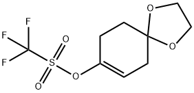 1,4-二噁螺[4.5]-7-癸烯-8-基 三氟甲烷磺酸盐 结构式