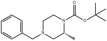 R-1-BOC-2-甲基-4-苄基哌嗪 结构式