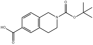 2-BOC-6-羧基-1,2,3,4-四氢异喹啉 结构式