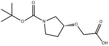 (R)-1-BOC-3-吡咯烷氧乙酸 结构式