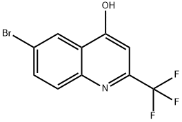 6-溴-4-羟基-2-(三氟甲基)喹啉 结构式