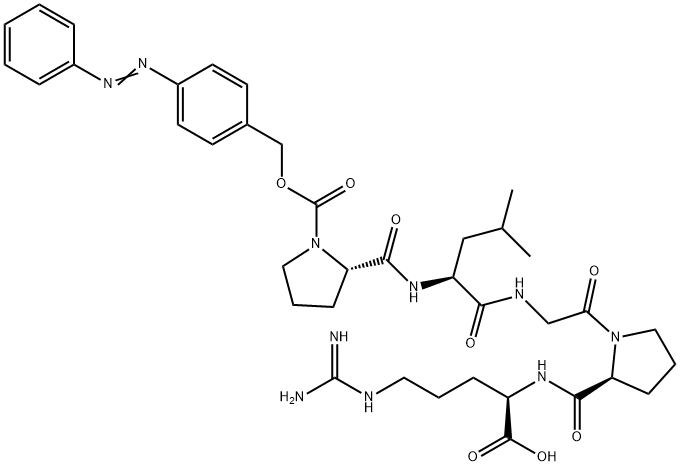 4-苯基偶氮苄氧羰基-L-PRO-LEU-GLY-PRO-D-ARG衍生物 结构式