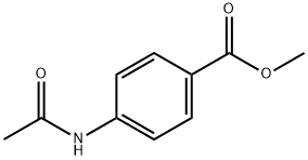 4-(乙酰氨基)苯甲酸甲酯 结构式