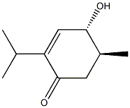 2-Cyclohexen-1-one,4-hydroxy-5-methyl-2-(1-methylethyl)-,trans-(-)-(9CI) 结构式