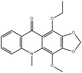 11-Ethoxy-4-methoxy-5-methyl-1,3-dioxolo[4,5-b]acridin-10(5H)-one 结构式