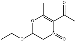 Ethanone, 1-(6-ethoxy-5,6-dihydro-2-methyl-4-oxido-1,4-oxathiin-3-yl)- (9CI) 结构式