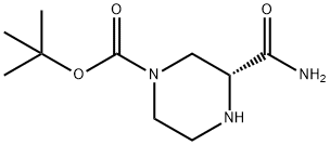 (R)-3-(氨基羰基)-1-哌嗪羧酸叔丁酯 结构式