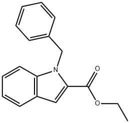 1-苄基-2-吲哚羧酸乙酯 结构式