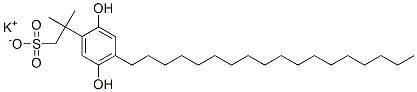 potassium 2-(2,5-dihydroxy-4-octadecylphenyl)-2-methylpropanesulphonate  结构式