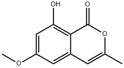 6-Methoxy-3-methyl-8-hydroxy-1H-2-benzopyran-1-one 结构式