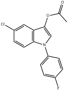 3-乙酰氧基-5-氯-1-(4-氟苯基)-1H-吲哚 结构式