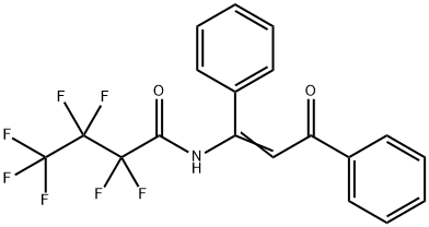 Perfluorobutanamide, N-(2-benzoyl-1-phenylethen-1-yl)- 结构式