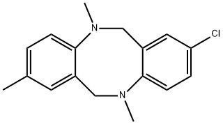2-CHLORO-5,8,11-TRIMETHYL-5,6,11,12-TETRAHYDRO-DIBENZO[B, F][1,5]DIAZOCINE 结构式