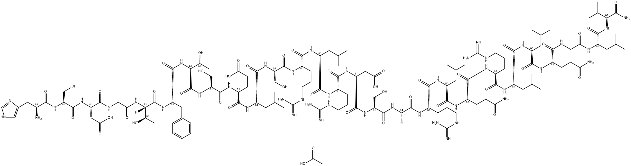 SECRETIN (PORCINE) ACETATE SALT 结构式