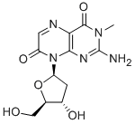 3-Methyl-8-(2-deoxy-b-D-ribofuranosyl)isoxanthopterin 结构式