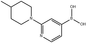 (2-(4-甲基哌啶-1-基)吡啶-4-基)硼酸 结构式