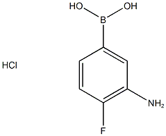 (3-氨基-4-氟苯基)硼酸盐酸 结构式