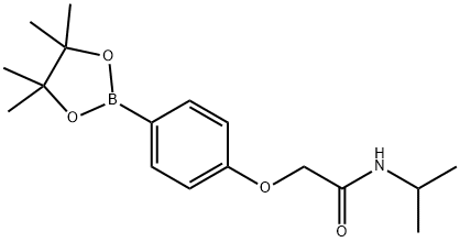 N-异丙基-2-(4-(4,4,5,5-四甲基-1,3,2-二硼戊环-2-基)苯氧基)乙酰胺 结构式