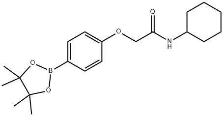 N-环己基-2-(4-(4,4,5,5-四甲基-1,3-二戊环-2-基)苯氧基)乙酰胺 结构式