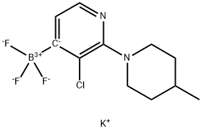 (3-氯-2-(4-甲基哌啶-1-基)吡啶-4-基)三氟硼酸钾 结构式
