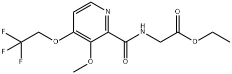 GLYCINE, N-[[3-METHOXY-4-(2,2,2-TRIFLUOROETHOXY)-2-PYRIDINYL]CARBONYL]-, ETHYL ESTER 结构式