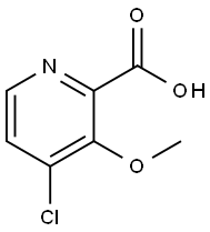 4-氯-3-甲氧基吡啶-2-羧酸 结构式