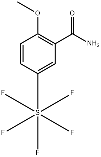 2-Methoxy-5-(pentafluorosulfur)benzamide 结构式