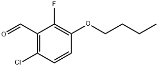 3-Butoxy-6-chloro-2-fluorobenzaldehyde 结构式