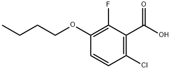 3-丁氧基-6-氯-2-氟苯甲酸 结构式