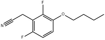 3-Butoxy-2,6-difluorophenylacetonitrile 结构式