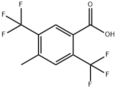 4-Methyl-2,5-bis(trifluoromethyl)benzoic acid 结构式