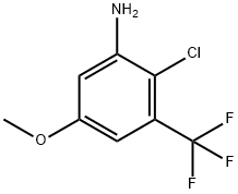 2-Chloro-5-methoxy-3-(trifluoromethyl)aniline 结构式