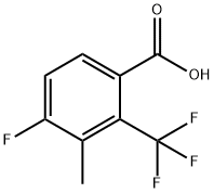 4-Fluoro-3-methyl-2-(trifluoromethyl)benzoic acid 结构式