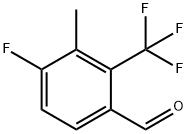 4-Fluoro-3-methyl-2-(trifluoromethyl)benzaldehyde 结构式