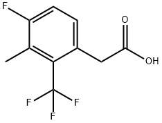 4-Fluoro-3-methyl-2-(trifluoromethyl)phenylaceticacid 结构式