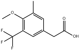 4-Methoxy-3-methyl-5-(trifluoromethyl)phenylaceticacid 结构式