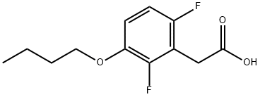 3-Butoxy-2,6-difluorophenylaceticacid 结构式