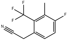 4-Fluoro-3-methyl-2-(trifluoromethyl)phenylacetonitrile 结构式