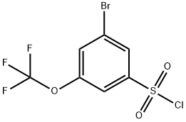 3-溴-5-(三氟甲氧基)苯磺酰氯 结构式