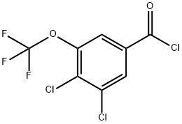 3,4-Dichloro-5-(trifluoromethoxy)benzoyl chloride 结构式