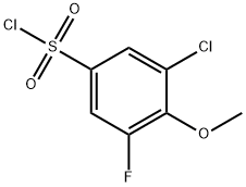 3-Chloro-5-fluoro-4-methoxybenzenesulfonylchloride 结构式