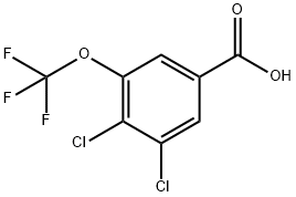 3,4-二氯-5-(三氟甲氧基)苯甲酸 结构式