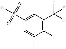 4-Fluoro-3-methyl-5-(trifluoromethyl)benzenesulfonylchloride 结构式