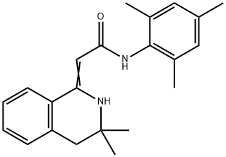 2-(3,4-Dihydro-3,3-dimethyl-1(2H)-isoquinolinylidene)-N-(2,4,6-trimeth ylphenyl)acetamide 结构式